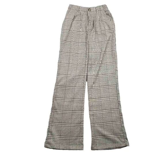 NWT Office Pants Wide Leg Plaid SO size 1 - Picture 1 of 5